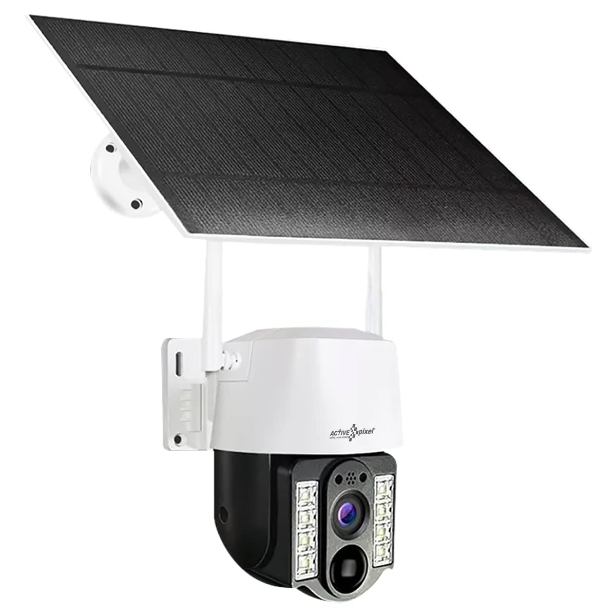 Active Pixel 4G 4mp Solar Battery Powered SIM Card Supported Wireless CCTV Security Camera, IP65 Waterproof, Two-Way Audio, PIR Motion Detection, Pan Tilt.