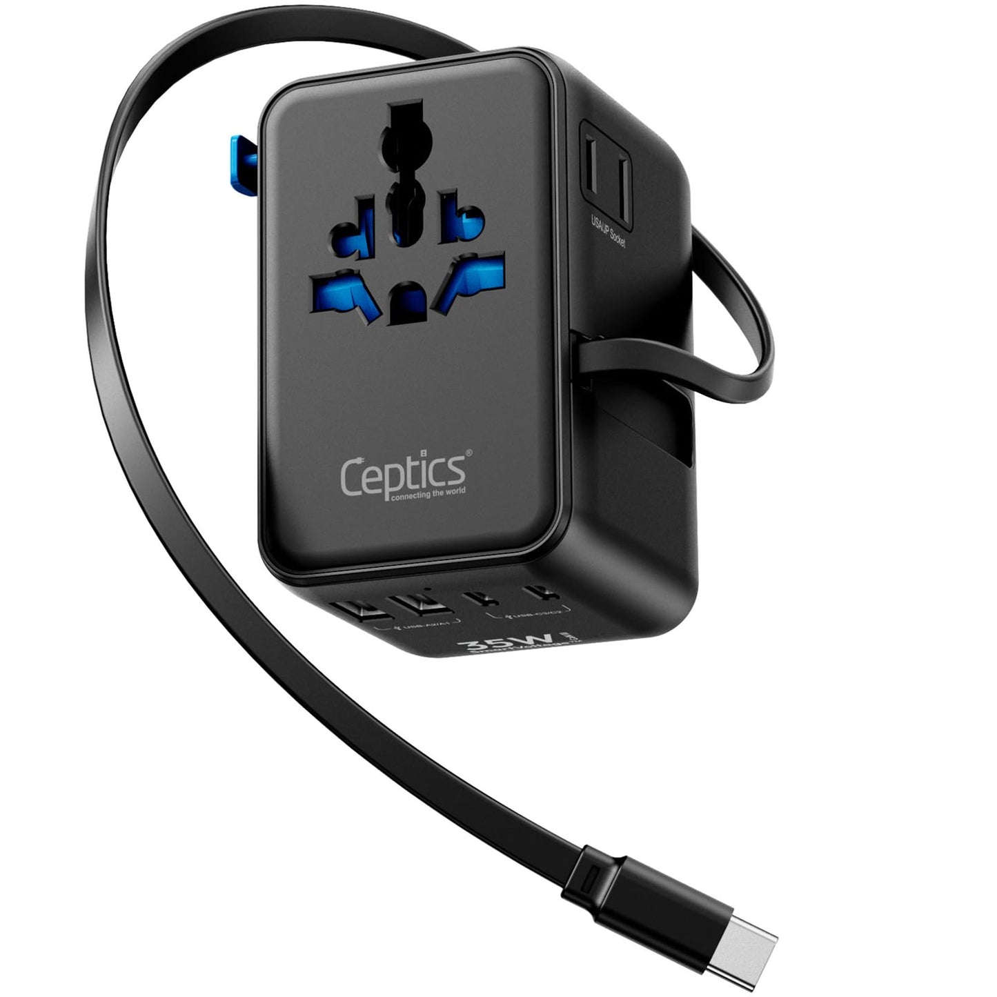 Ceptics UK Adapter for Indian Pins, India to UAE, Hong Kong, Dubai, UK Plug - Type G - Perfect for Laptop, Camera, Chargers - CE - RoHS - 3 Pack -White- Lifetime Limited Warranty