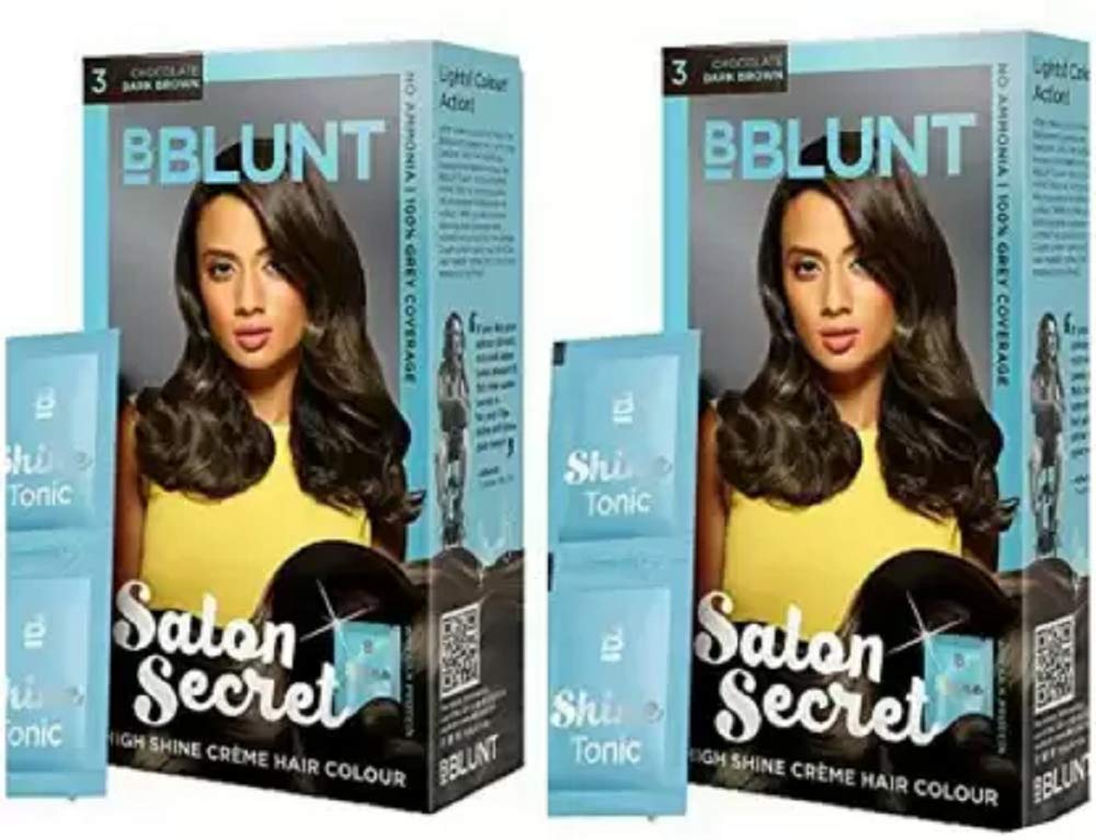 Bblunt Salon Secret High Shine Crã¨Me Hair Colour, 100G - Natural Black 1 (Pack Of 1)