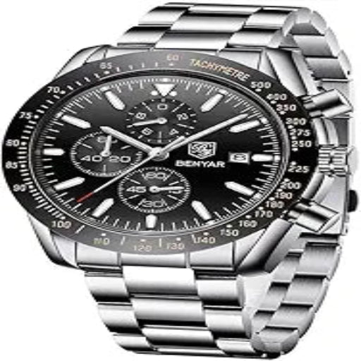 BENYAR Men's Luxury Chronograph Watch – Business, Casual | Quartz Movement with Date Display | Stylish Wristwatch | Gift for Men