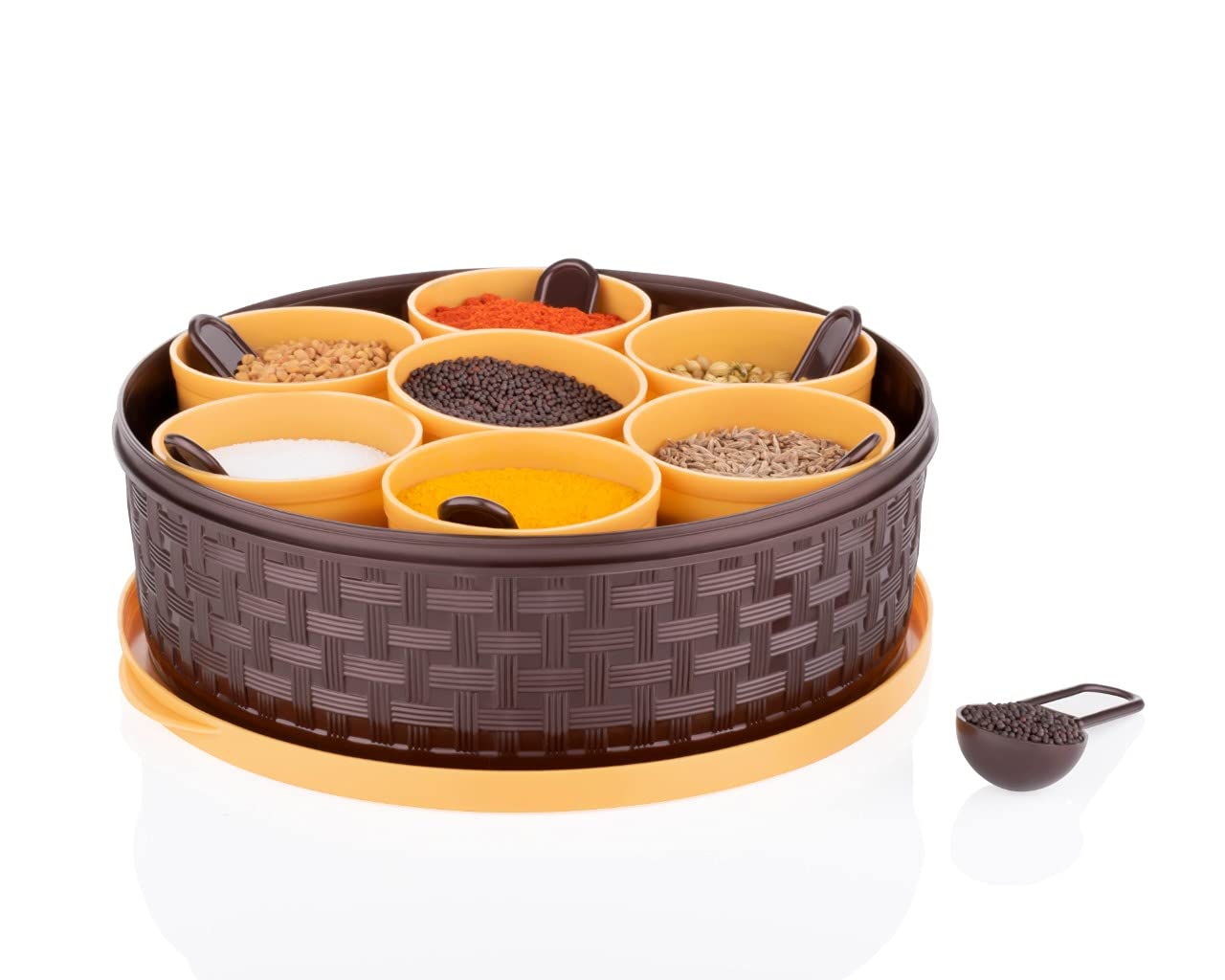 Round Plastic Masala Spice Box - Springkart 