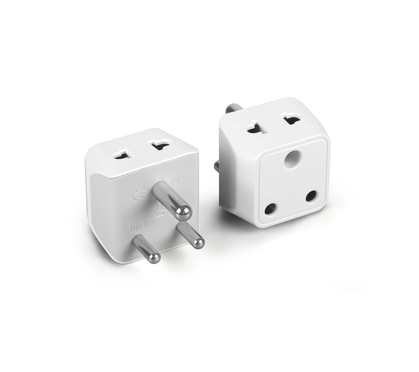 Ceptics USA to India Converter Plug, World (USA, China) Australia UK to India Plug Converter - Type D Plug Adapter - Canada to India Converter Plug - CE - RoHS - White - 1 Pack - Springkart 