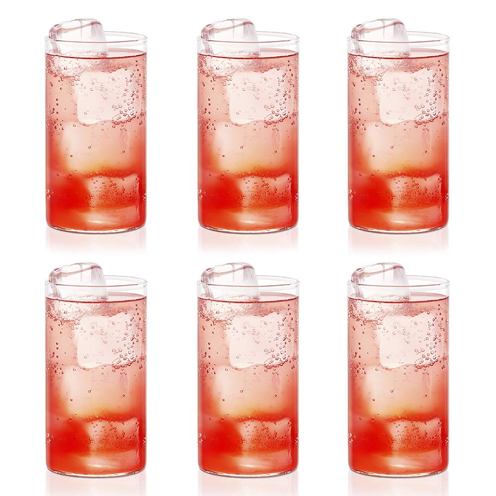 Heavy unbreakable Stylish Plastic Clear look fully Transparent Glasses Set 330ml (6pcs) - Springkart 