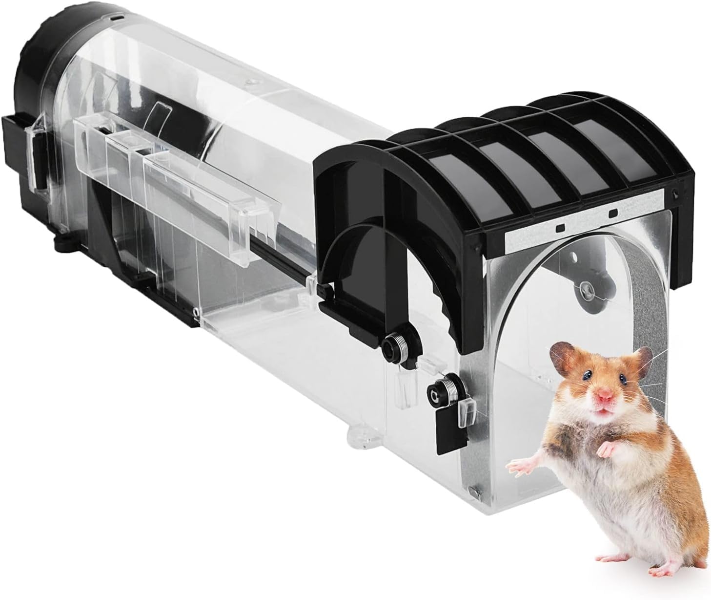 BAREPEPE Smart Rat Catcher Trap for Home Mouse Trap Cage for House Garden Patio Rat Trapper for Mice Rodent Reusable - Black - Springkart 