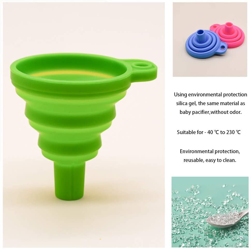 Flexible Silicone Foldable Kitchen Funnel for Liquid / Powder Transfer Hopper Food (Small) - Springkart 