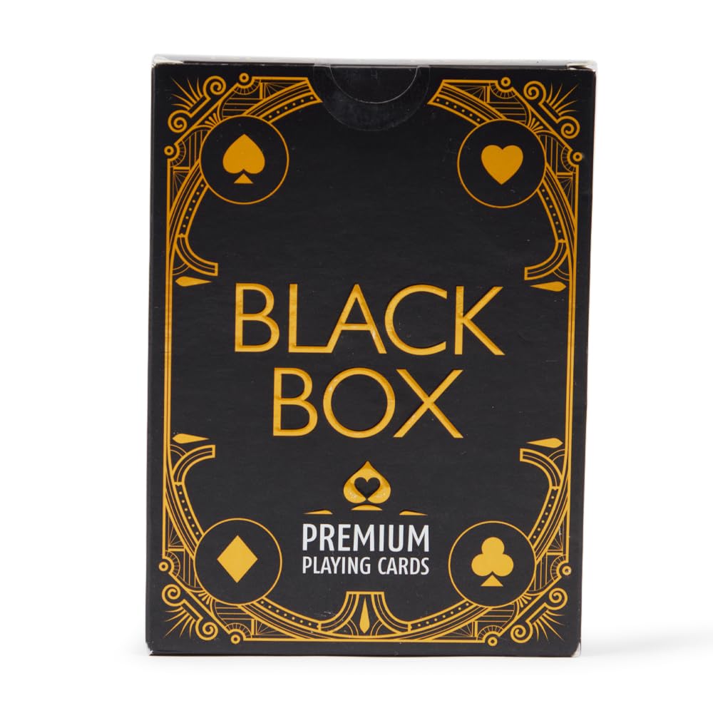 Black Box Premium Plastic Kid Black Box Playing Card Game (Set of 2),Waterproof, Bridge Size