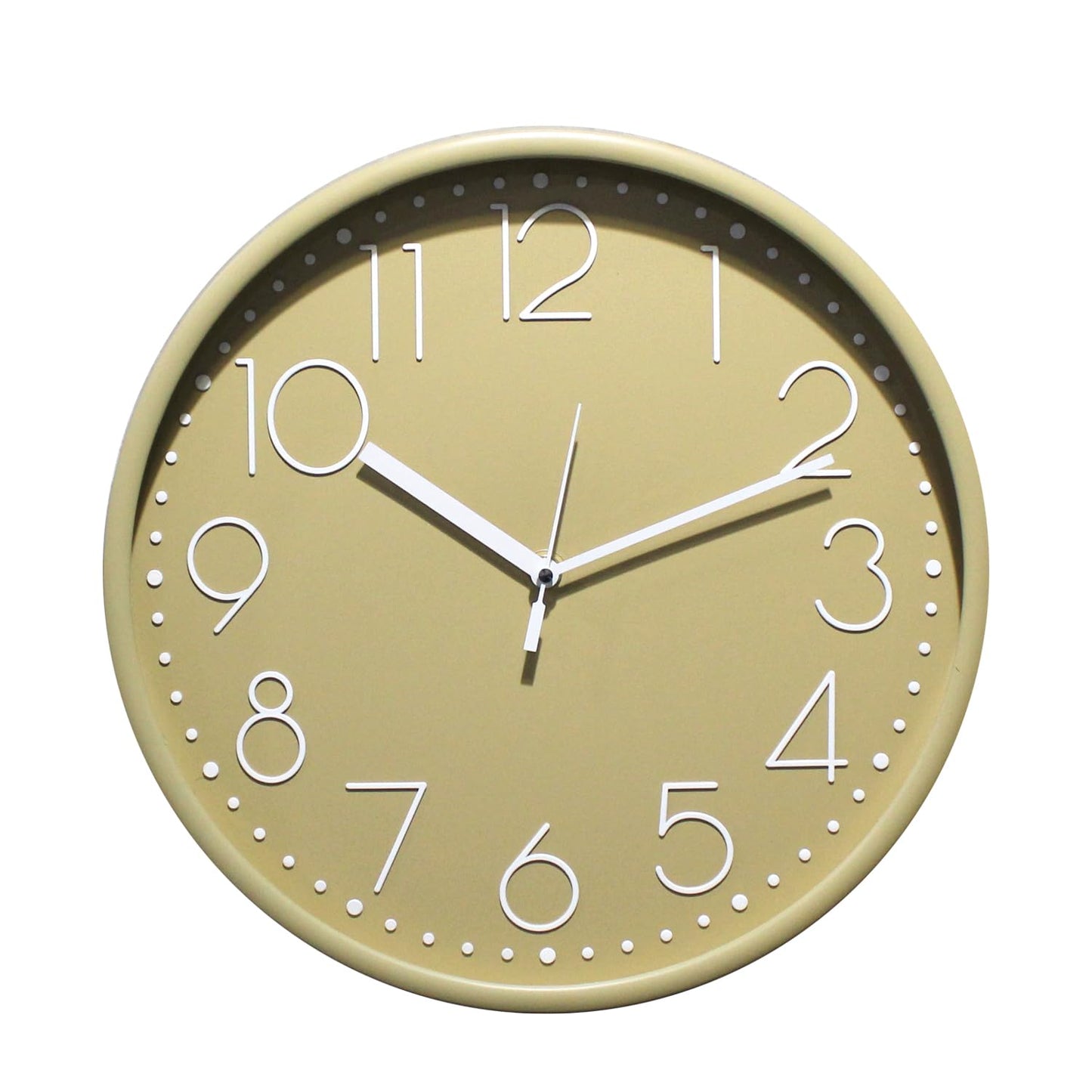Amazon Brand - Solimo 12-inch Plastic & Glass Wall Clock - Classic Roulette (Silent Movement, Black Frame)