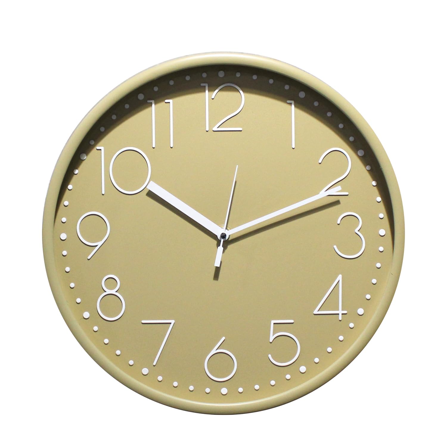 Amazon Brand - Solimo 12-inch Plastic & Glass Wall Clock - Classic Roulette (Silent Movement, Black Frame)