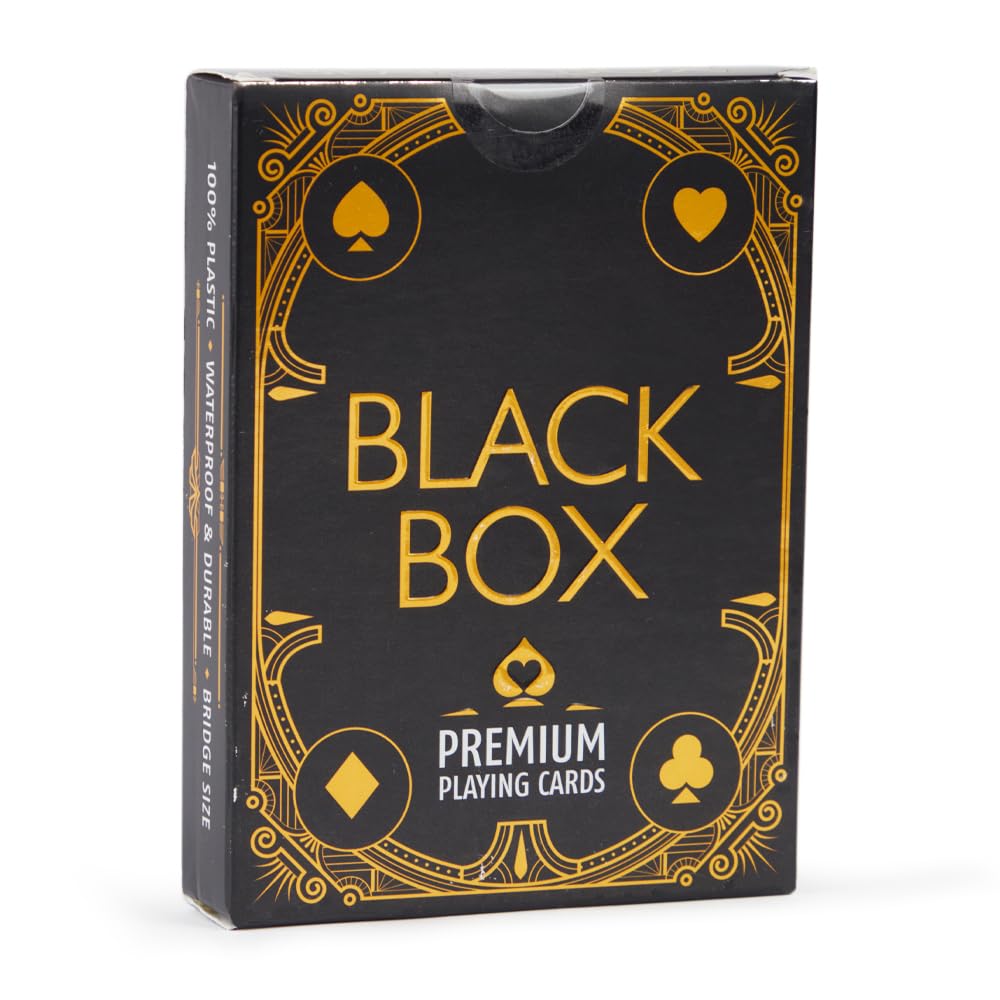Black Box Premium Plastic Kid Black Box Playing Card Game (Set of 2),Waterproof, Bridge Size