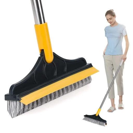 2 in 1 Cleaning Floor Scrub Brush & Viper Type with Long Handle Grout Brush Scrape - Springkart 