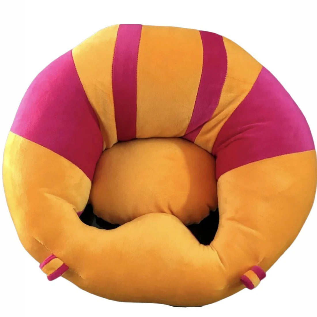 Soft Plush Chair Seat for Baby Safety Sitting Chair Sofa for Kids- WITHOUT Cotton ONLY SKIN (Random Colors)