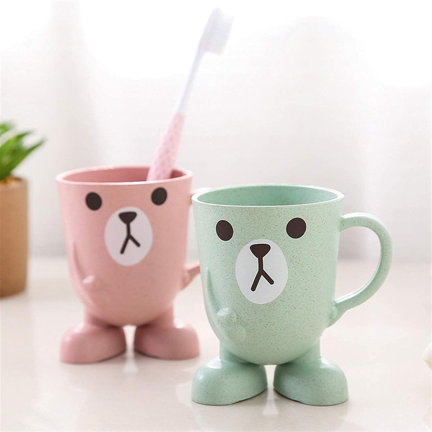 Children's Toothbrush Holder & Brushing Cup with Handle for Mouthwash & Milk - Springkart 