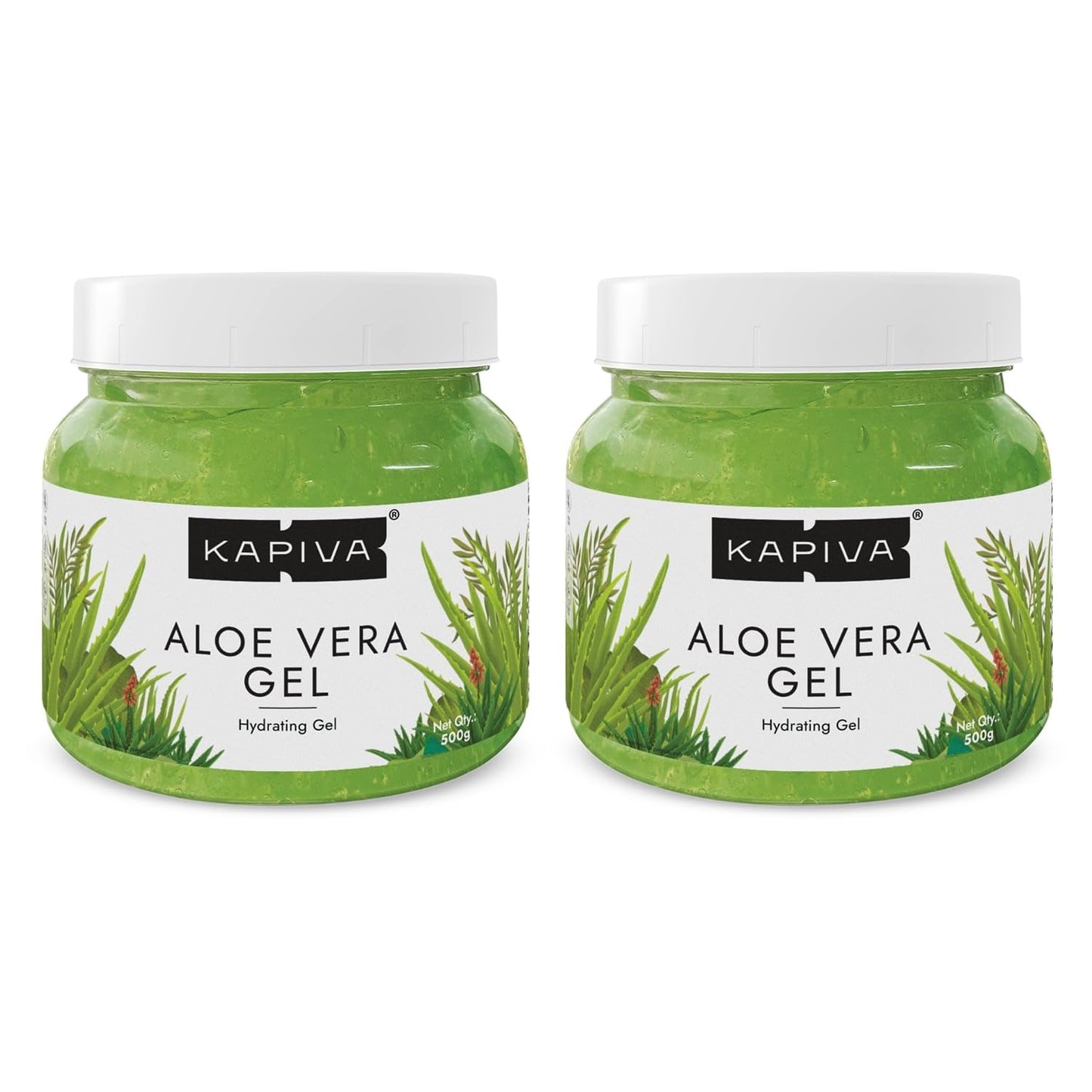 Kapiva Pure Aloe Vera Skin Gel 500g For Face & Hair | Hydrating, Moisturizing, Soothing Skin | Multipurpose Gel - Springkart 