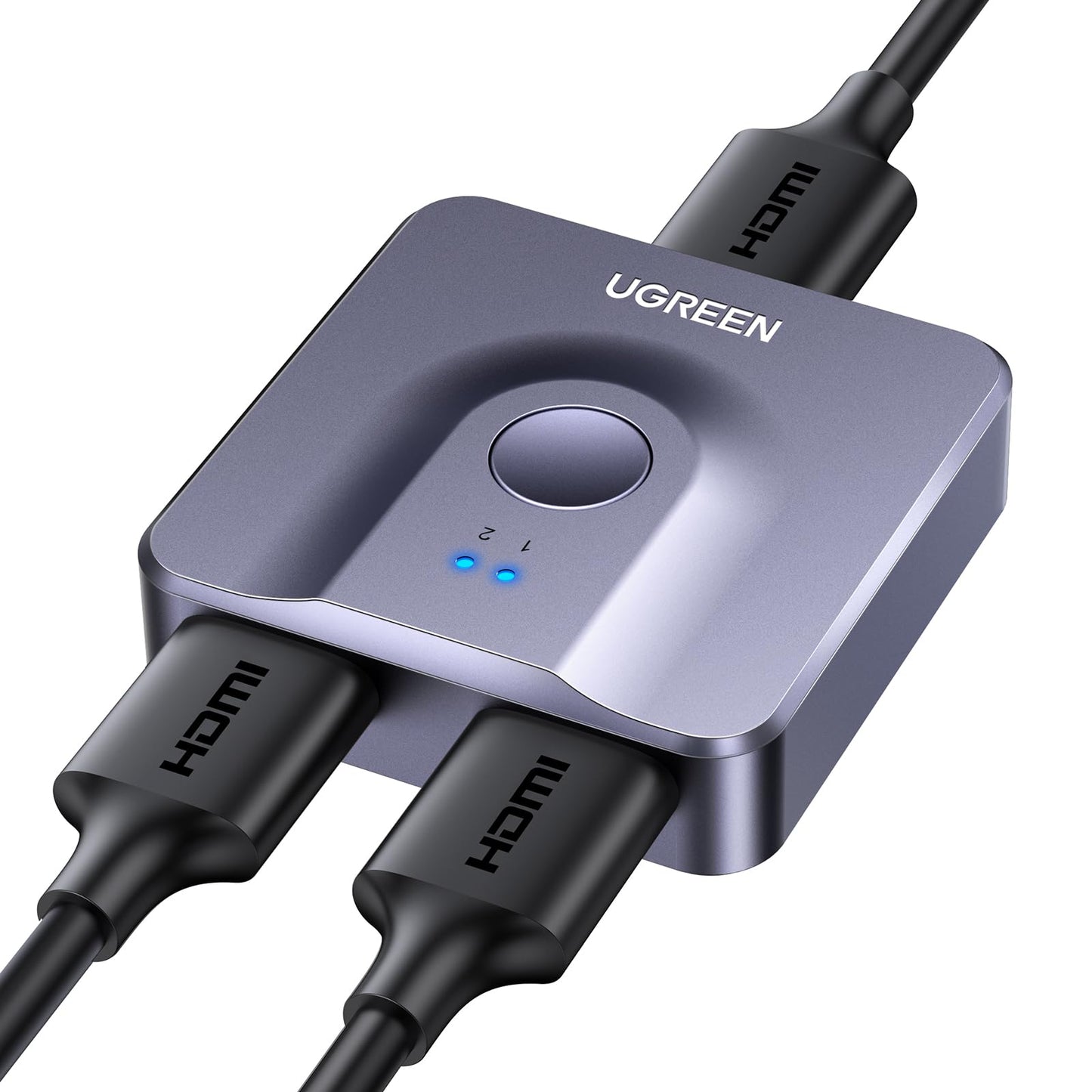 UGREEN HDMI Switch 2 in 1 Out 4K 60Hz Splitter, Bi-Directional 2 Input 1 Output Support 3D Compatible with Xbox PS4 PS5 Blu-Ray Player TV Stick HDTV Monitor