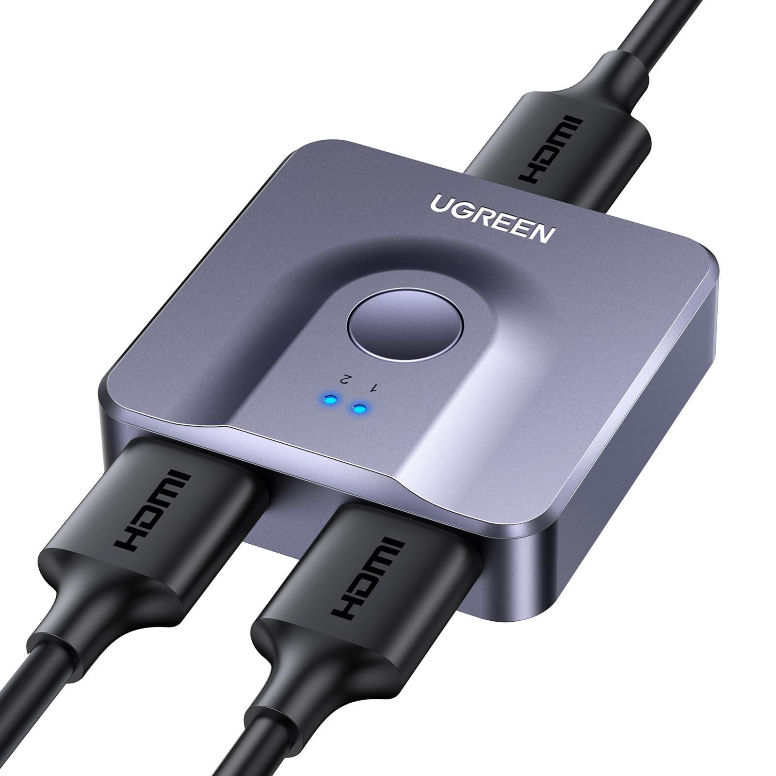 UGREEN HDMI Switch 2 in 1 Out 4K 60Hz Splitter, Bi-Directional 2 Input 1 Output Support 3D Compatible with Xbox PS4 PS5 Blu-Ray Player TV Stick HDTV Monitor