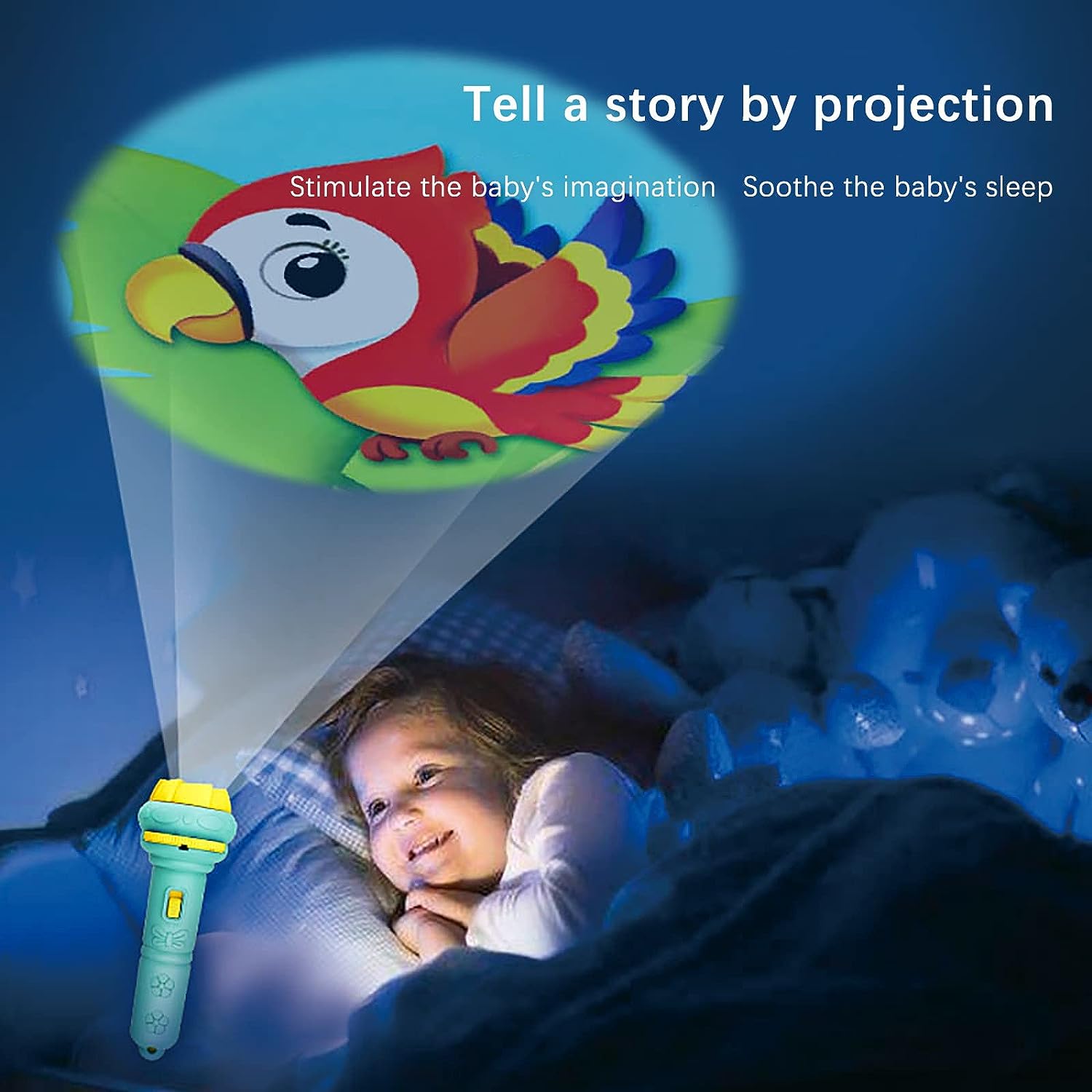 Mini Slide Projector for Kids with 6 Slide and Animated Pattern, Flashlight Torch for Kids, Projector Torch, Educational Learning Toy, Education Learning For Girls & boy - Springkart 