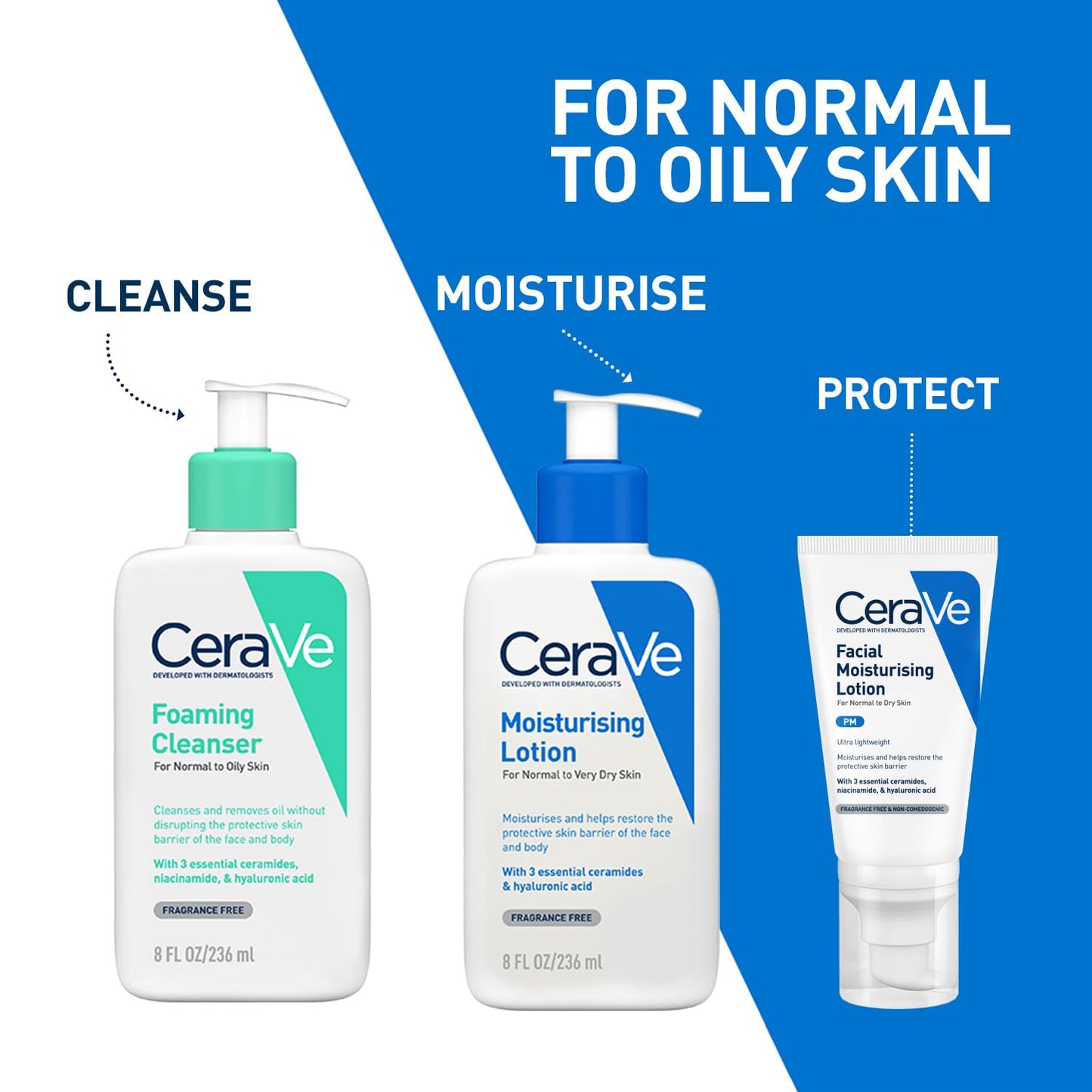 CeraVe Foaming Cleanser For Normal To Oily Skin