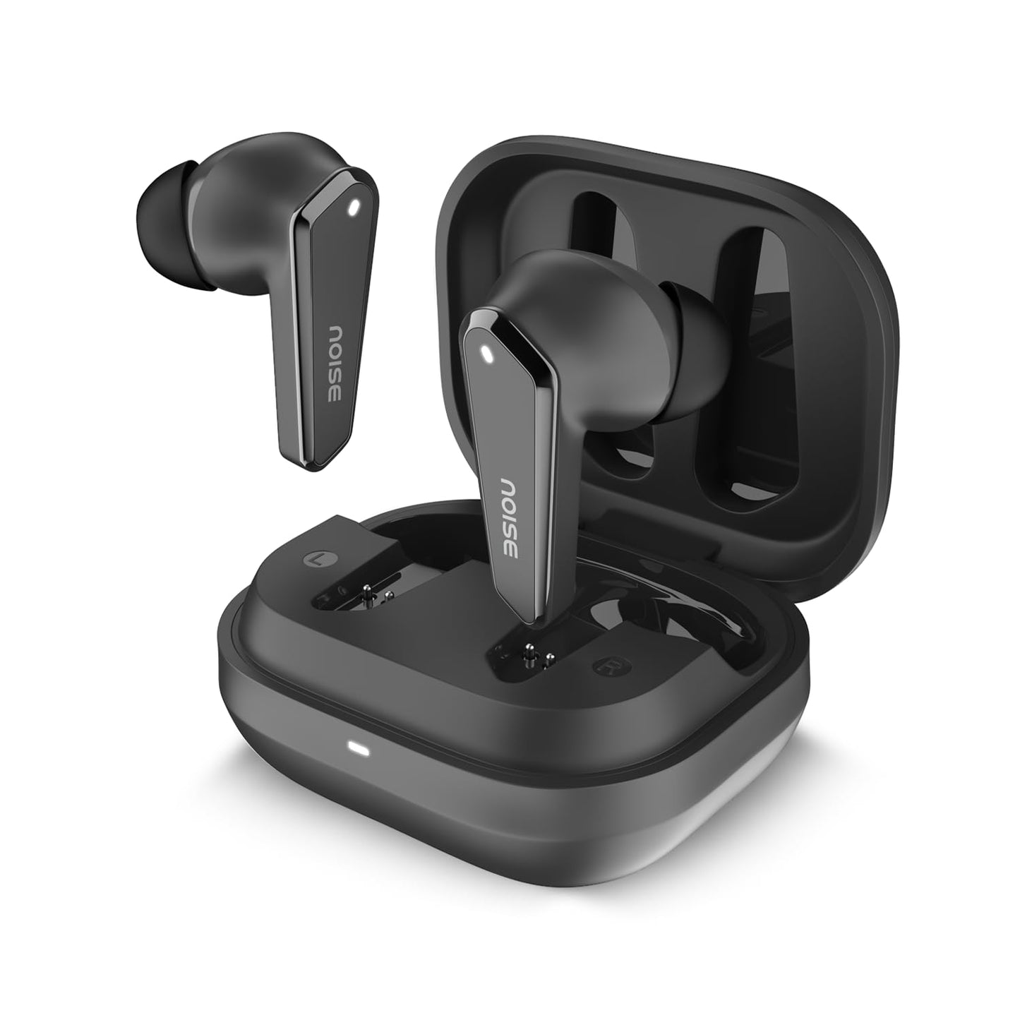 Noise Buds N1 Truly Wireless Earbuds with Chrome Finish, 40H of Playtime, Quad Mic with ENC, Ultra Low Latency Gaming (Up to 40 Ms), Instacharge(10 Min=120 Min), Bluetooth V5.3(Ice Blue)