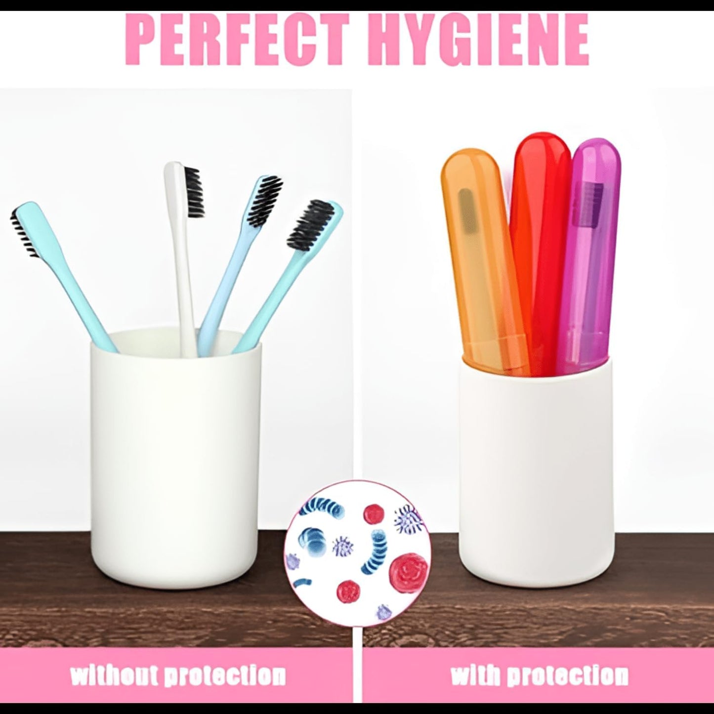 Oblivion 6 Pcs Toothbrush Cover, Toothbrush Cases, Toothbrush Cover Case, Tooth Brush Cover Box, Anti Bacterial Toothbrush Case Box, Tooth Brush Travel Covers, Portable Toothbrush Container for Trip - Springkart 