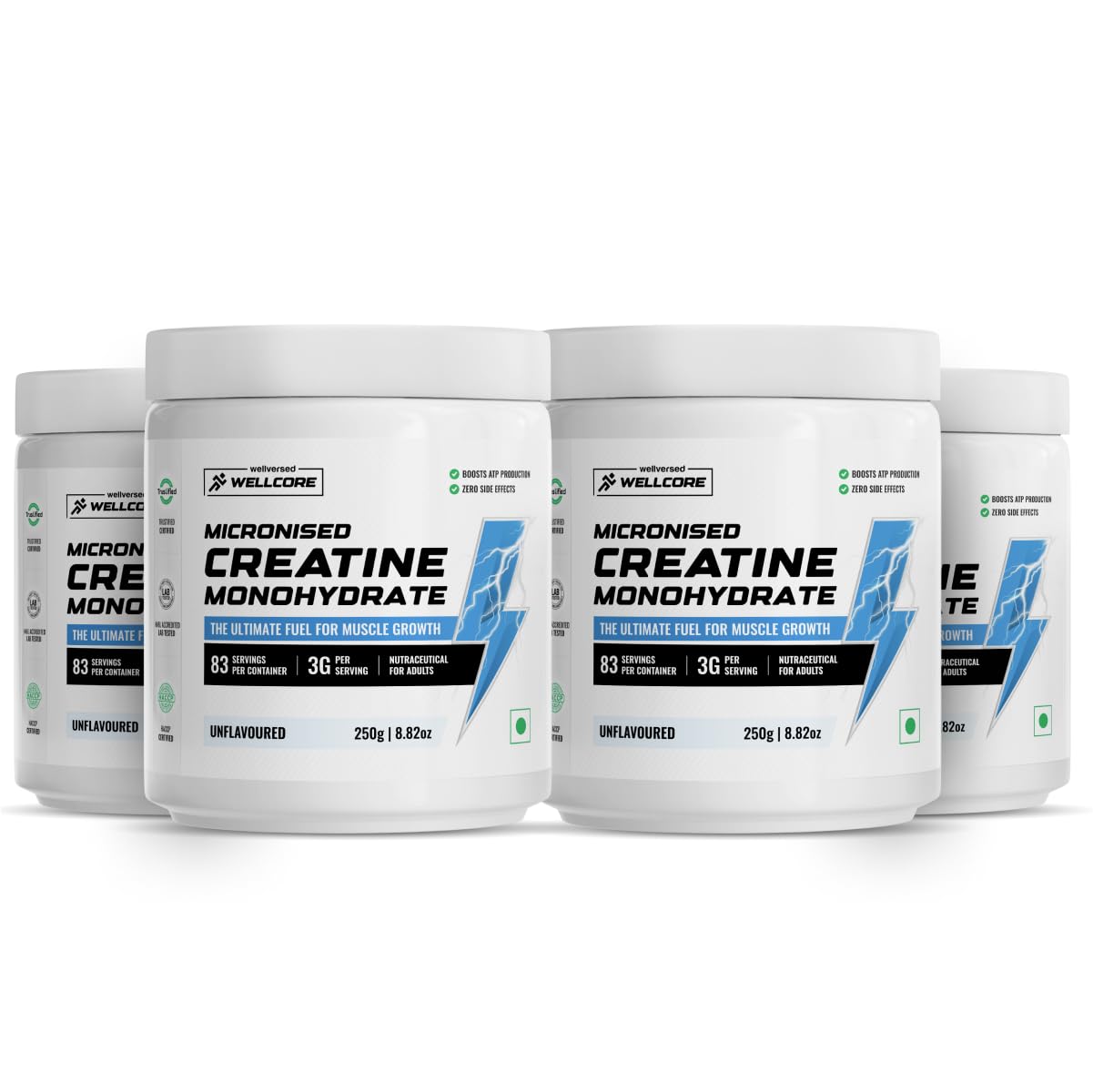 Wellcore - Pure Micronised Creatine Monohydrate,Tropical Tango (122g, 33 Servings), Rapid Absorption, Enhanced Muscle Strength & Power, Fast Recovery,Increased Muscle Mass