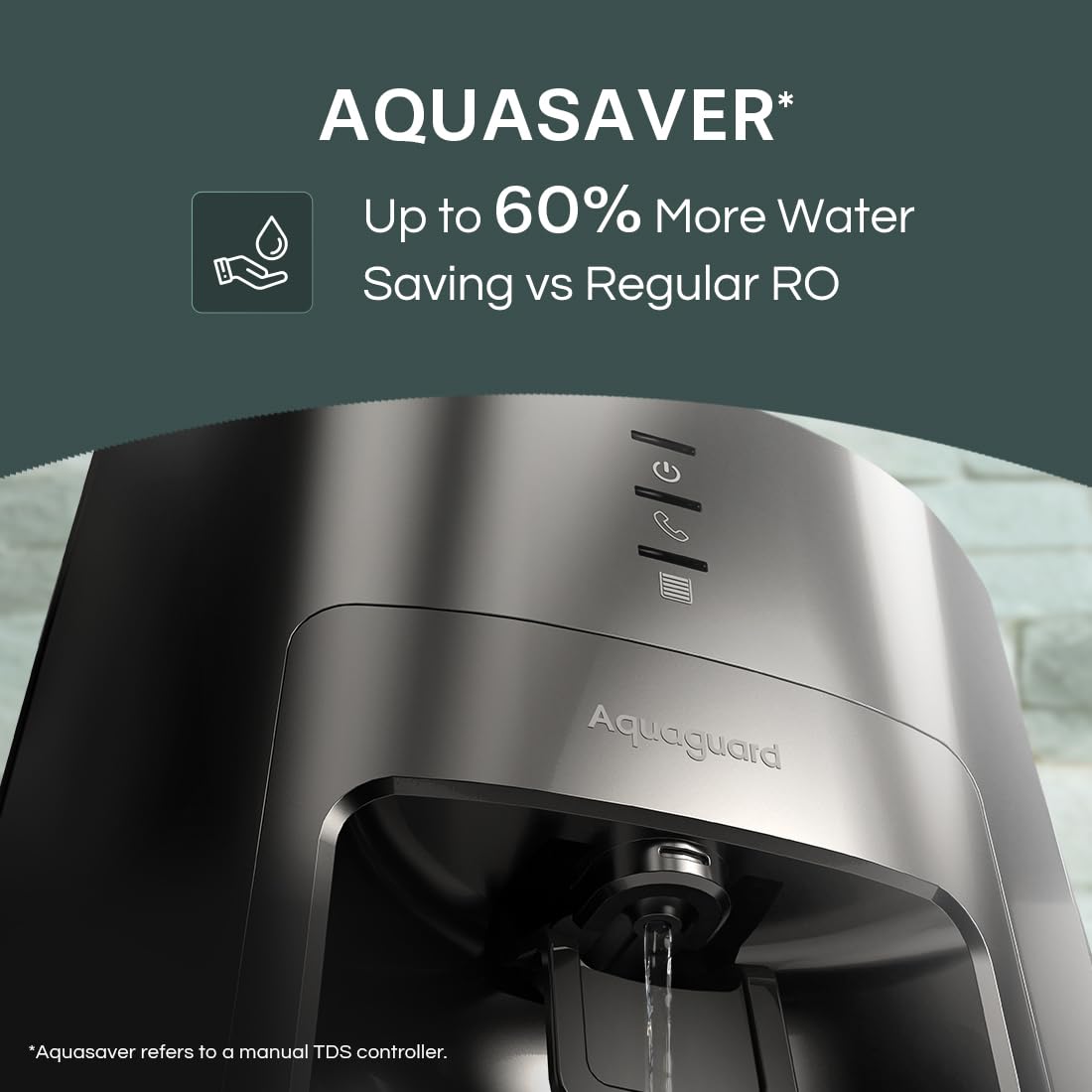 Aquaguard Delight NXT Aquasaver 9-Stage Water Purifier | Upto 60% Water Savings | RO+UV+UF+MC Tech | Taste Adjuster | Suitable for Borewell, Tanker & Municipal Water | India’s #1 Water Purifier