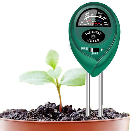 3-in-1 Soil Test Kit – pH, Moisture & Light Meter for Plants, Garden & Lawn