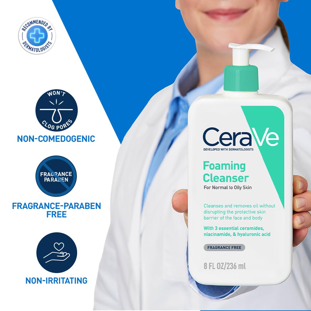 CeraVe Foaming Cleanser For Normal To Oily Skin