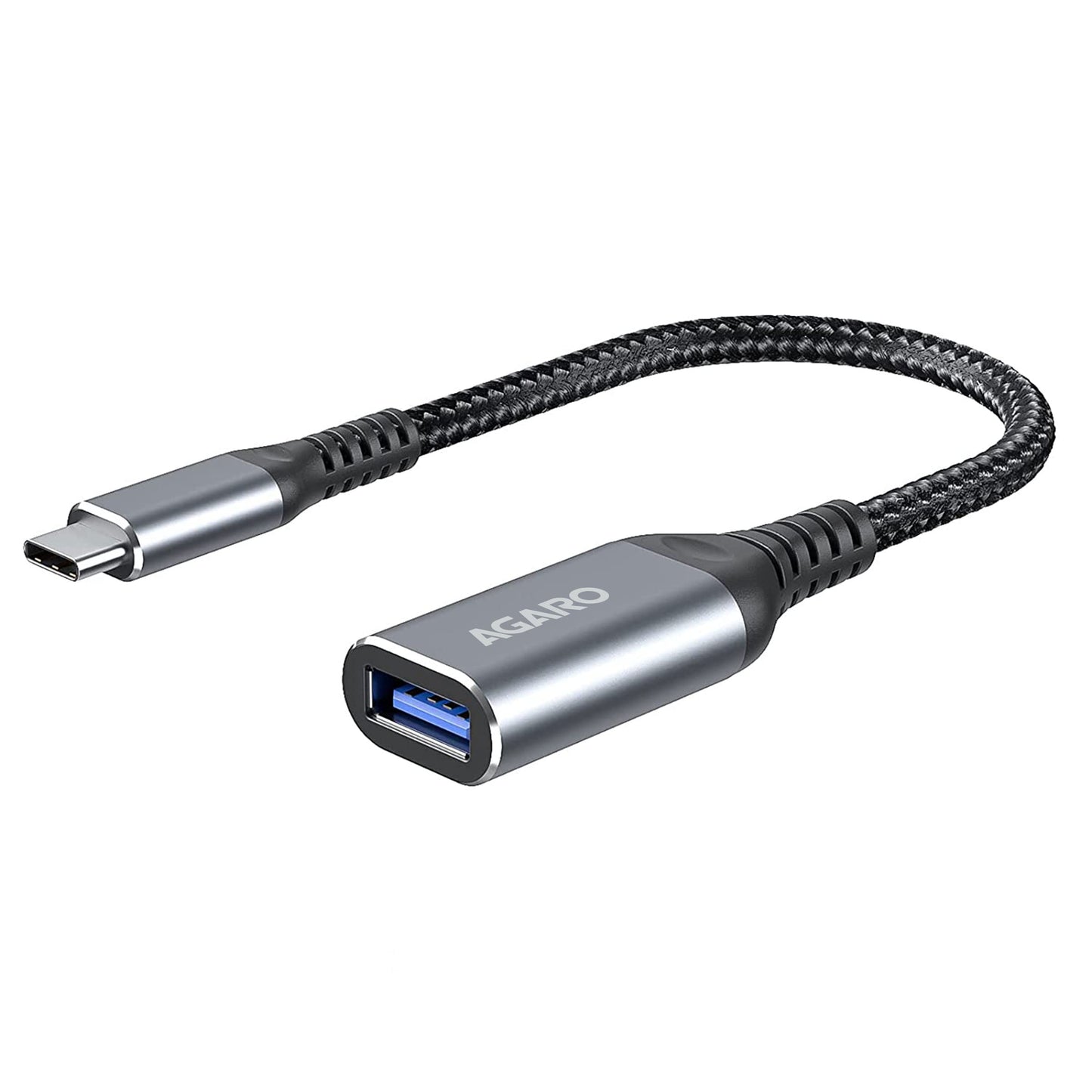 AGARO Blaze USB 3.0 to Type C OTG Adapter, Compatible with Thunderbolt to USB Adapter, Laptops Including MacBook Pro, Air and All Type-C Devices, Portable and High-Speed Data Transfer - Springkart 