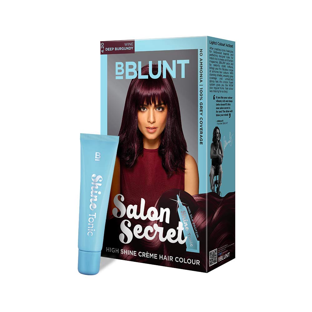 Bblunt Salon Secret High Shine Crã¨Me Hair Colour, 100G - Natural Black 1 (Pack Of 1)