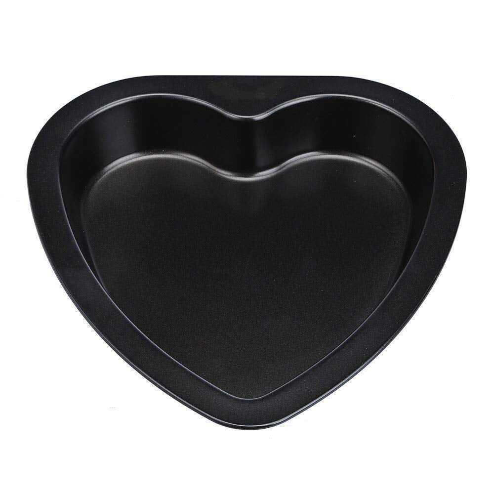 Heart Shape Cake Mould Non Stick Steel 1 kg Cake Baking Tray ( 23cm) - Springkart 