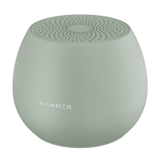 HAMMER Drop 5W Bluetooth Wireless Speaker with Twin Pairing, 1200 mAh Battery, 100H Standby Time, TWS Function, TF Card, USB Slot, Auto-Pairing, in-Built Mic, Type-C Charging, 52mm Driver (Green)