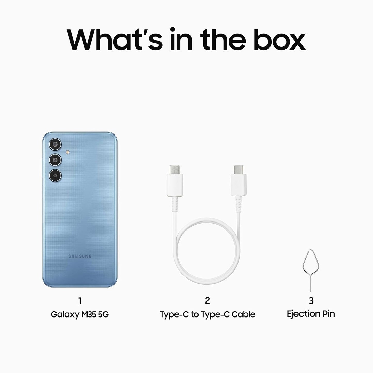 Samsung Galaxy M35 5G (Daybreak Blue,8GB RAM,256GB Storage)| Corning Gorilla Glass Victus+| AnTuTu Score 595K+ | Vapour Cooling Chamber | 6000mAh Battery | 120Hz Super AMOLED Display| Without Charger - Springkart 