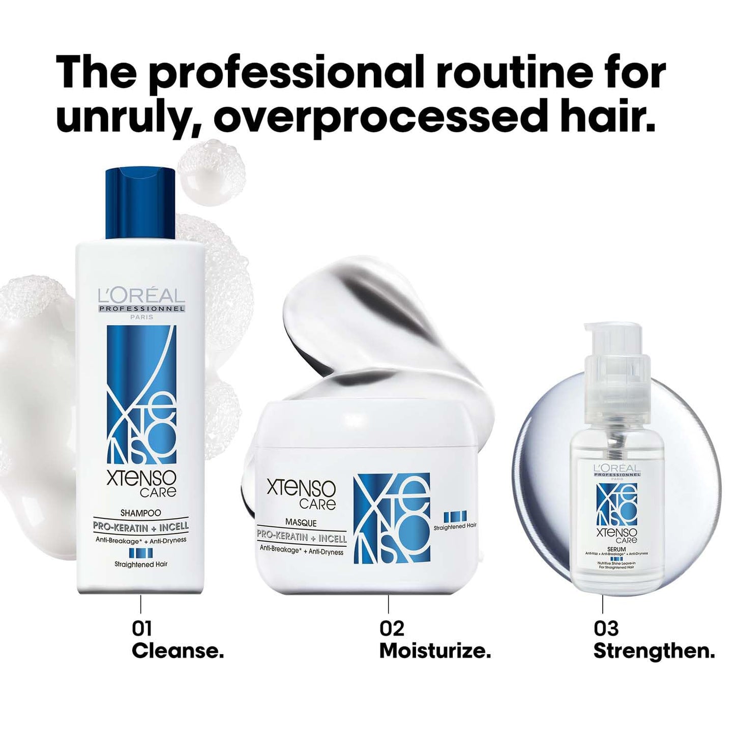 L'OREAL PROFESSIONNEL PARIS Xtenso Care Shampoo For Straightened Hair, 250 Ml |Xtenso Care Mask, 196 Gm | Shampoo & Mask For Starightened Hair, Pack Of 1 - Springkart 