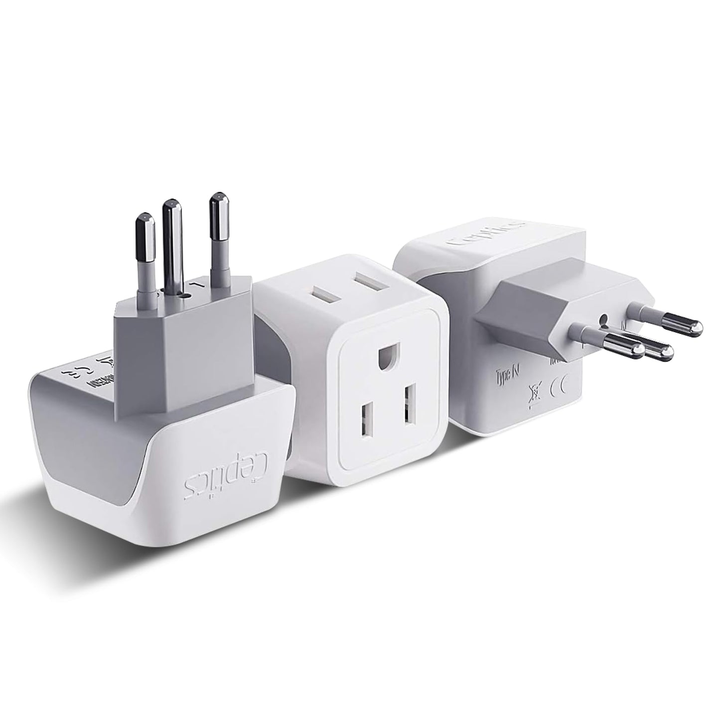 Ceptics USA to India Converter Plug, World (USA, China) Australia UK to India Plug Converter - Type D Plug Adapter - Canada to India Converter Plug - CE - RoHS - White - 1 Pack - Springkart 