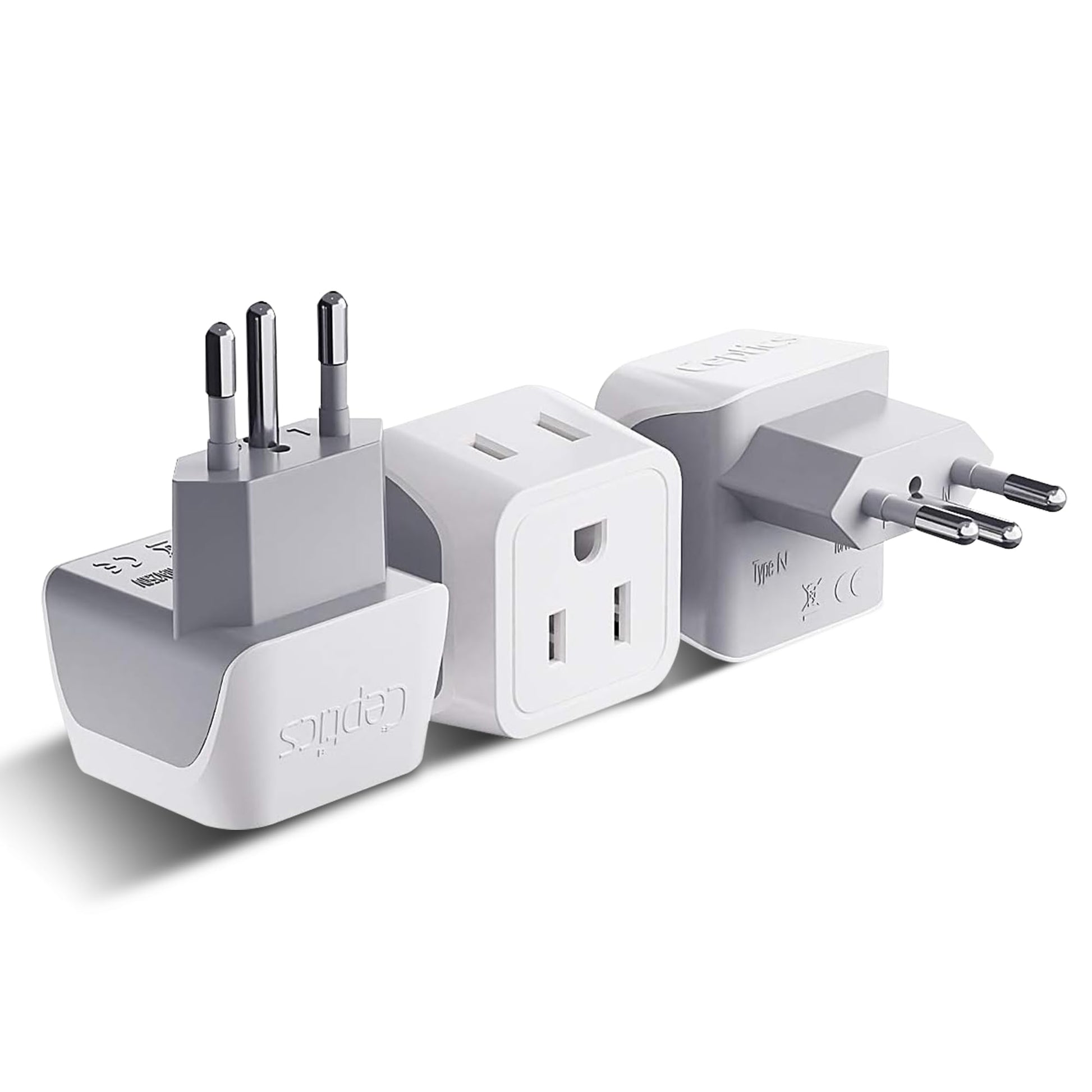 Ceptics USA to India Converter Plug, World (USA, China) Australia UK to India Plug Converter - Type D Plug Adapter - Canada to India Converter Plug - CE - RoHS - White - 1 Pack - Springkart 
