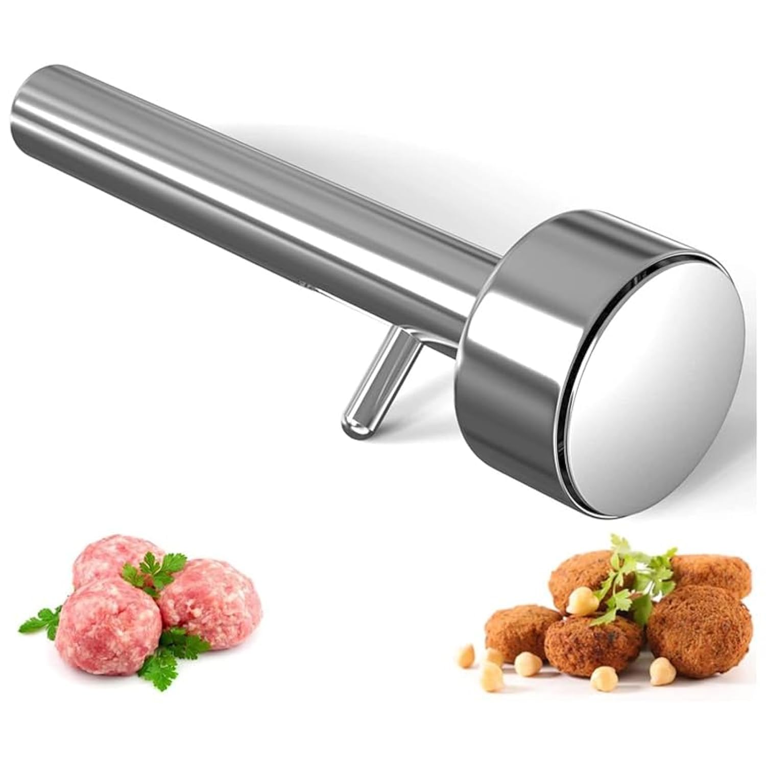 Falafel Maker Press Scoop Stainless Steel Premium Quality Professional Middle Eastern Kitchen Tool Meatball Mold 1.6 Inch (4.1 cm) Diameter