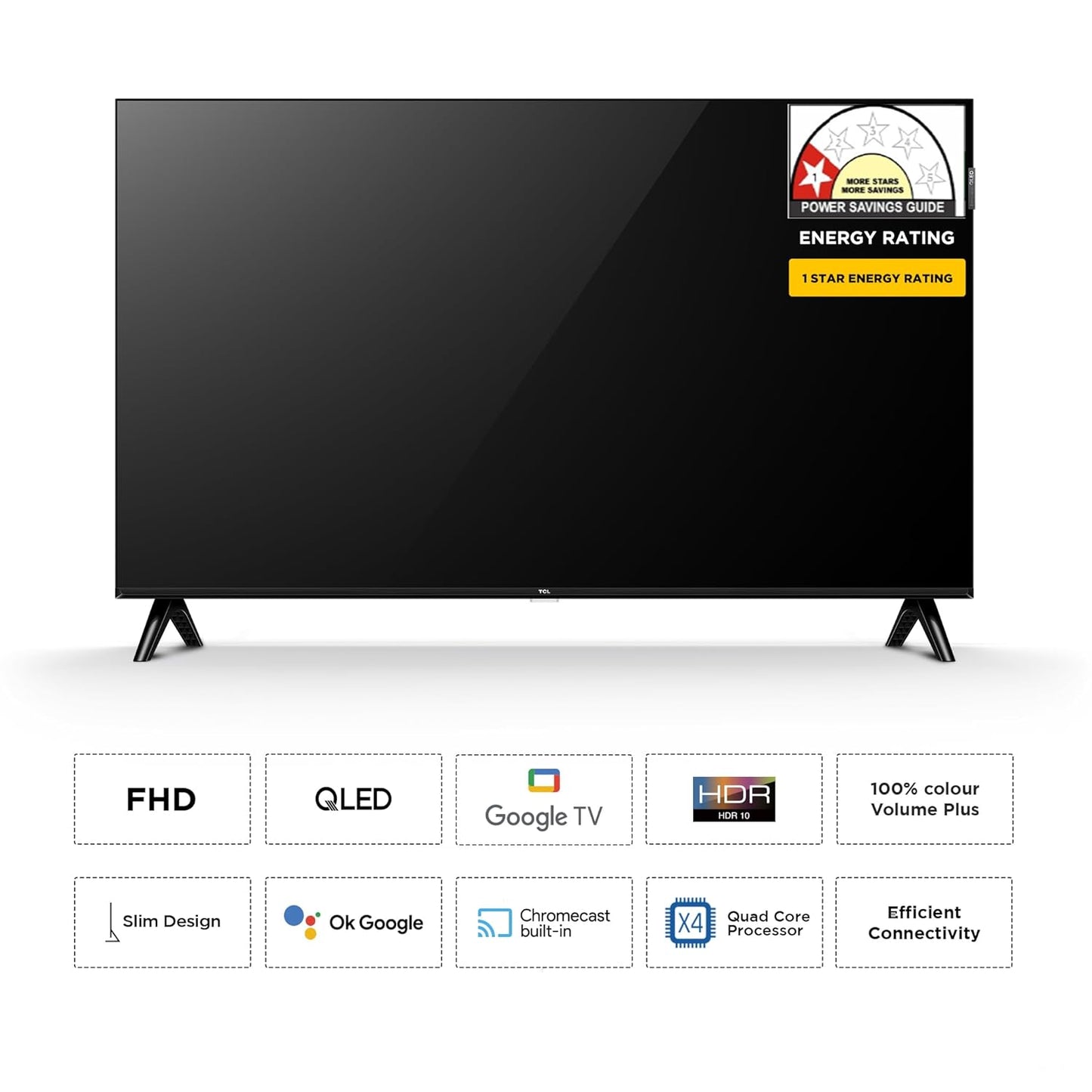TCL 80 cms (32 inches) V5C Series Full HD Smart QLED Google TV 32V5C