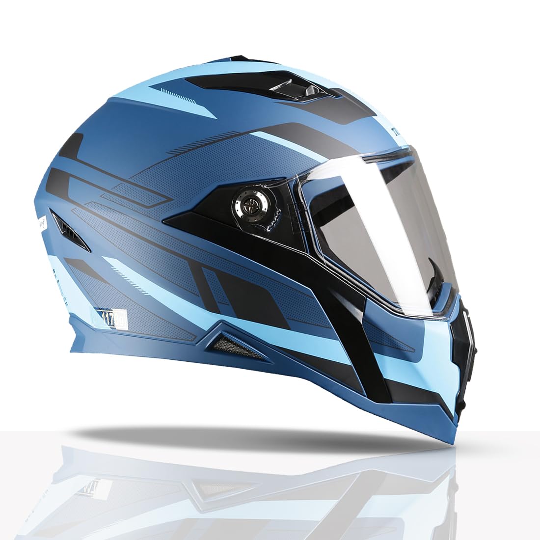 TVS Racing Anti Matter Full Face Helmet for Bike & Motorcycle Riders-DOT & ISI Certified-Lightweight ABS Shell, UV Resistant-Ventilated Comfort Liner, Quick-Release Visor & Chin Strap