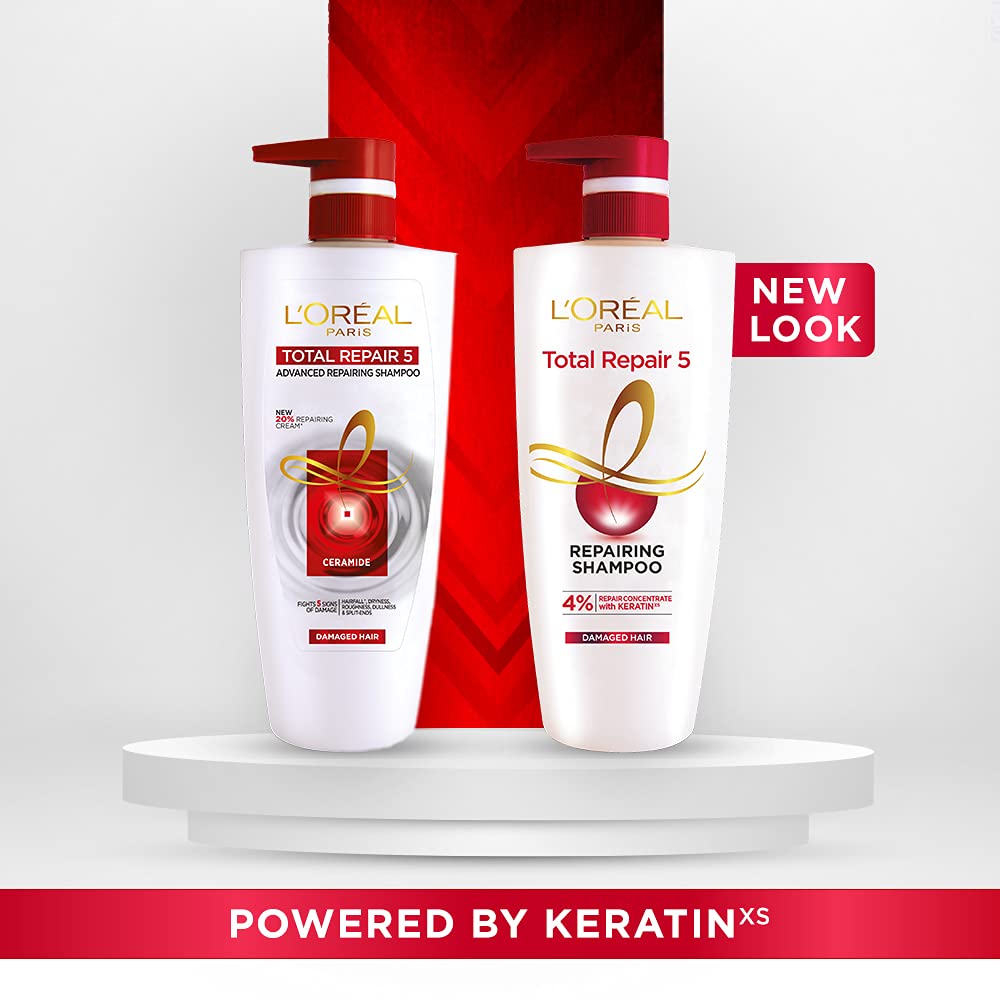 L'Oreal Paris Total Repair 5 Shampoo, 640ml (With 10% Extra) - Springkart 