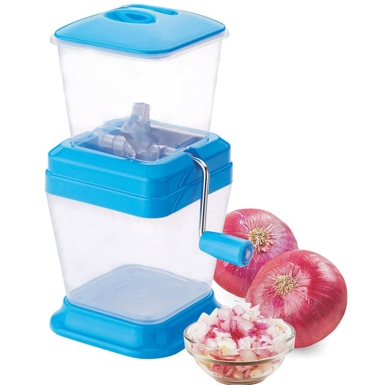 Plastic Vegetable Chopper Cutter with Stainless Steel Blade - Springkart 