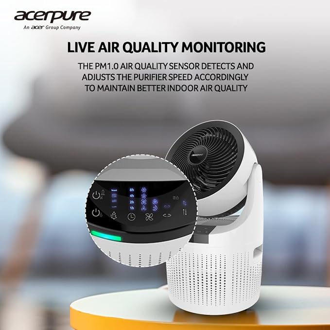 acerpure Professional Air Purifier for Home by Acer, Fights Pollution, Virus and Bacteria, 3-in-1 HEPA Filter