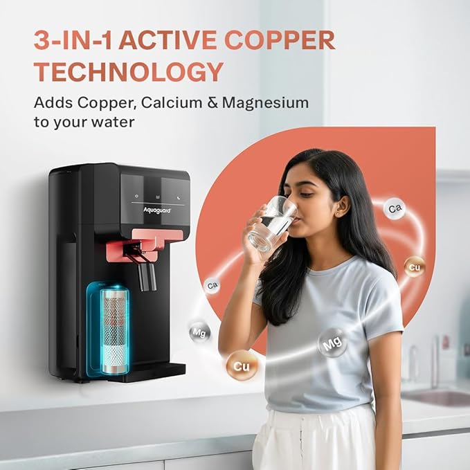 Aquaguard Nexen RO+UV+Active Copper Water Purifier | 2 Year Filter Life with Comprehensive Warranty | With Mega Sediment Filter | Save over 18,000 on Filters | With Removable Drip-Tray