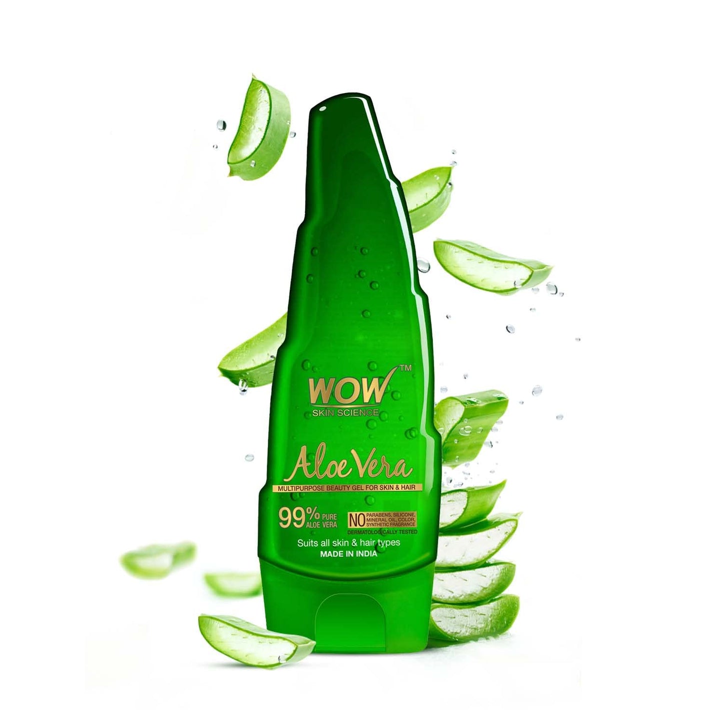 WOW Skin Science 99% Pure Aloe Vera Gel for Face, Skin & Hair - 500ml | Ultimate Gel For Glowing Skin | For Both Men and Women | No Parabens, Mineral Oils, Silicones, Color & Synthetic Fragrances