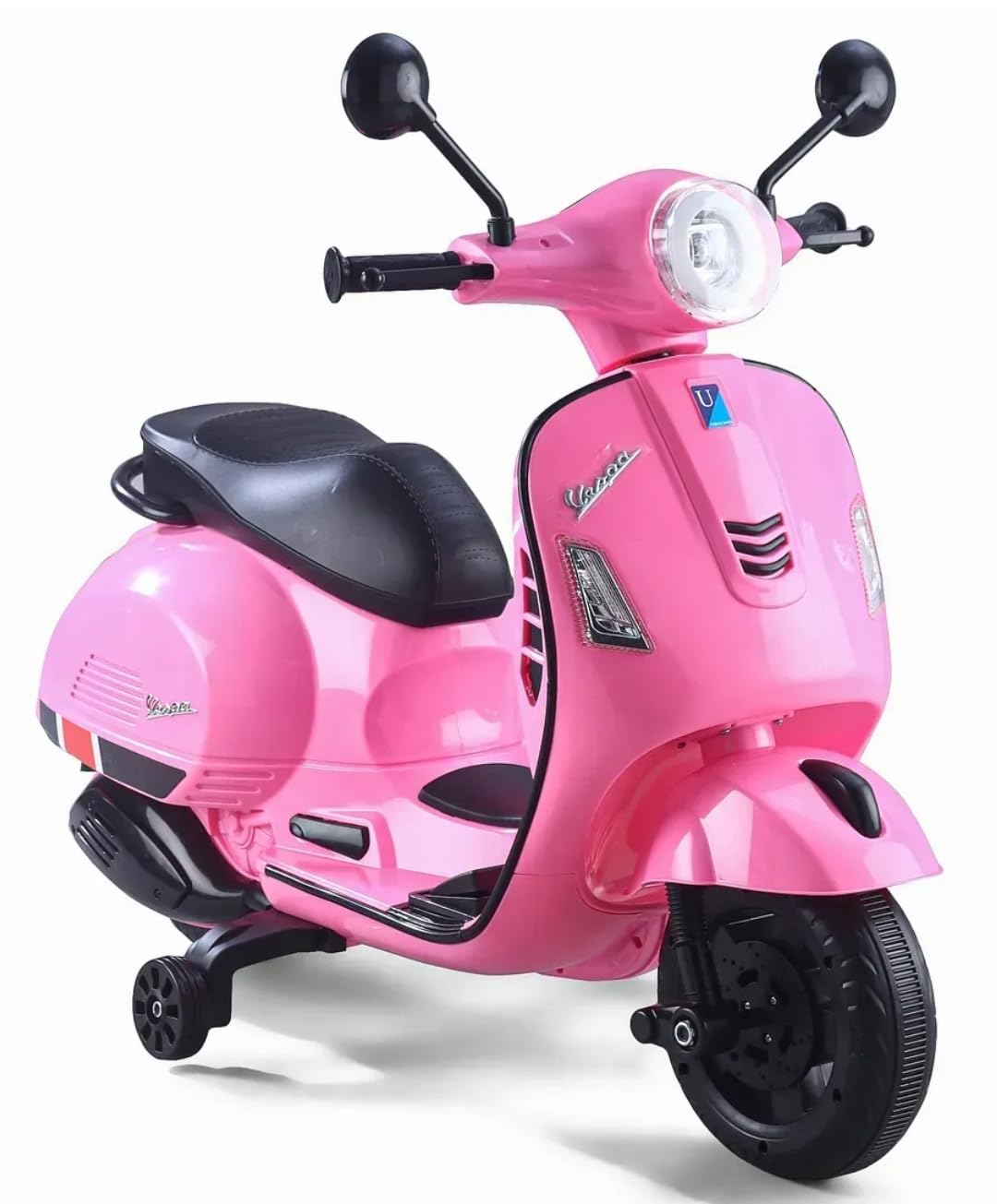 Vespa 12v Battery Operated Rechargeable Ride On Scooter for Girls and Boys || 1 to 6 Years Kids Scooty, Pink