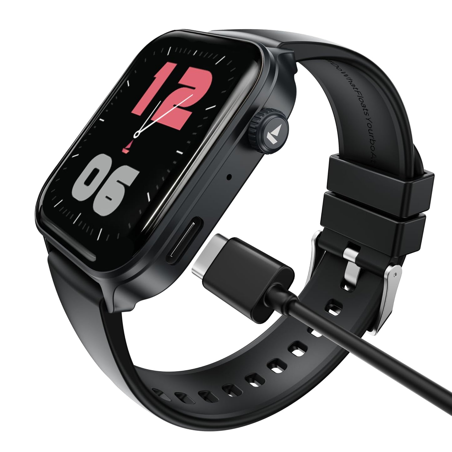 boAt Storm Call 4 India's first Smartwatch with Type-C Charging,1.96”(4.97 cm) HD Display, Functional Crown, BT Calling, Sports Modes, Heart Rate, SpO2, Sleep & Stress Tracking, SOS, IP68(Velvet Wine)