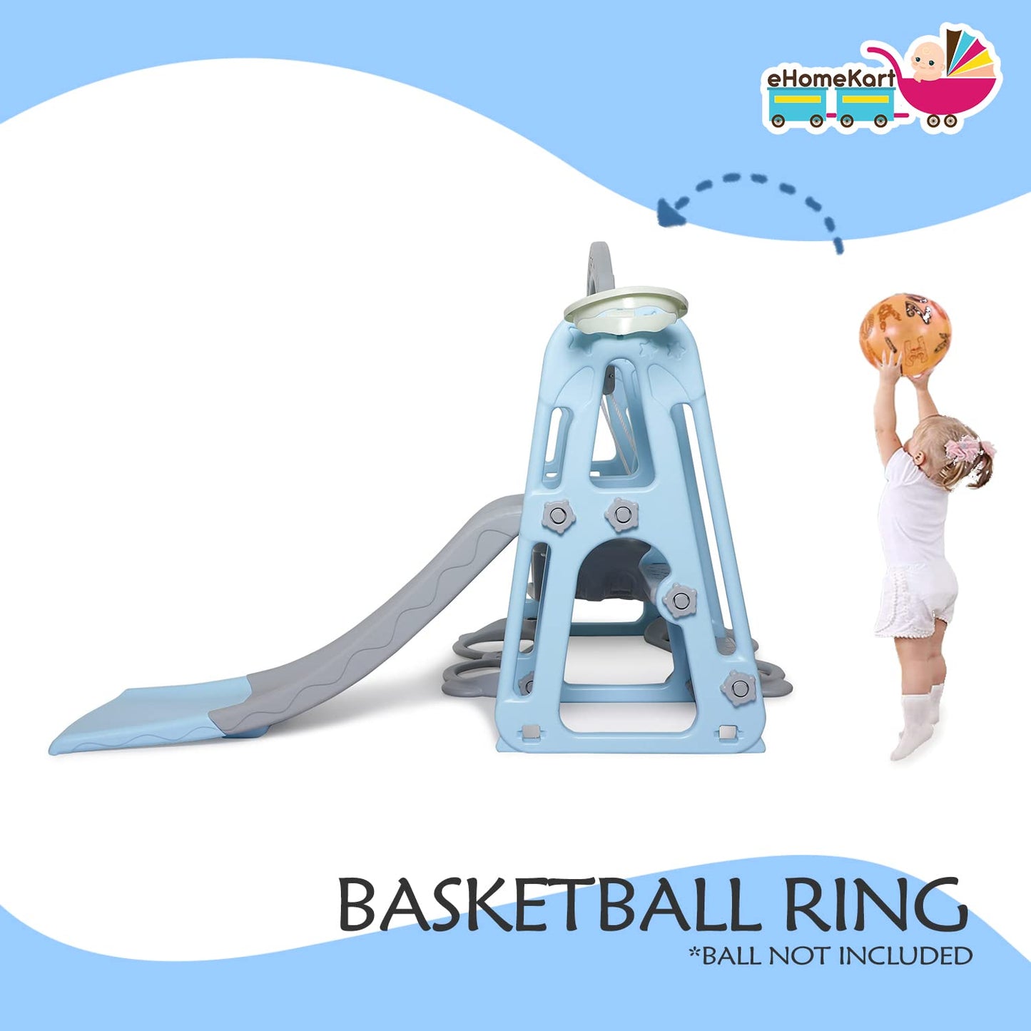 eHomeKart Slide Combo for Kids - Playgro Super Garden Slider Combo - for Boys and Girls - Perfect for Home/Indoor or Outdoor - 155 X 119 X 104 cm