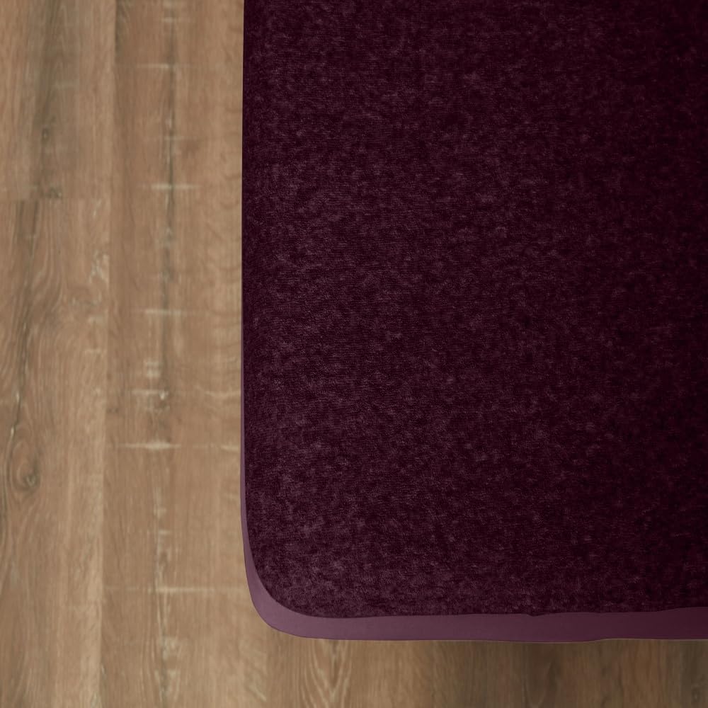 Wakefit Cotton Feel Ultra Soft Waterproof Mattress Protector|Breathable - Hypoallergenic Mattresses Cover 72" x 72" - King, Beetroot, Beetroot, Beetroot - Cotton Feel-purple