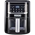 USHA Ichef Smart Air Fryer 4.5L,10 In 1 Functions10 Preset Menu|Digital Display&Touch Panel|Transparent Window|Illuminated Chamber|Turbo Air Circulation|Oil Free Cooking|Auto Pause/Start(Black),1350W :  Home & Kitchen