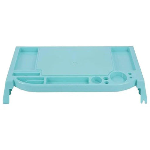 Desktop Organizer Rack Office Supply Holder/Office Computer Desk Supply Caddy Tray/Anti Dust Shelf Over Keyboard - Blue