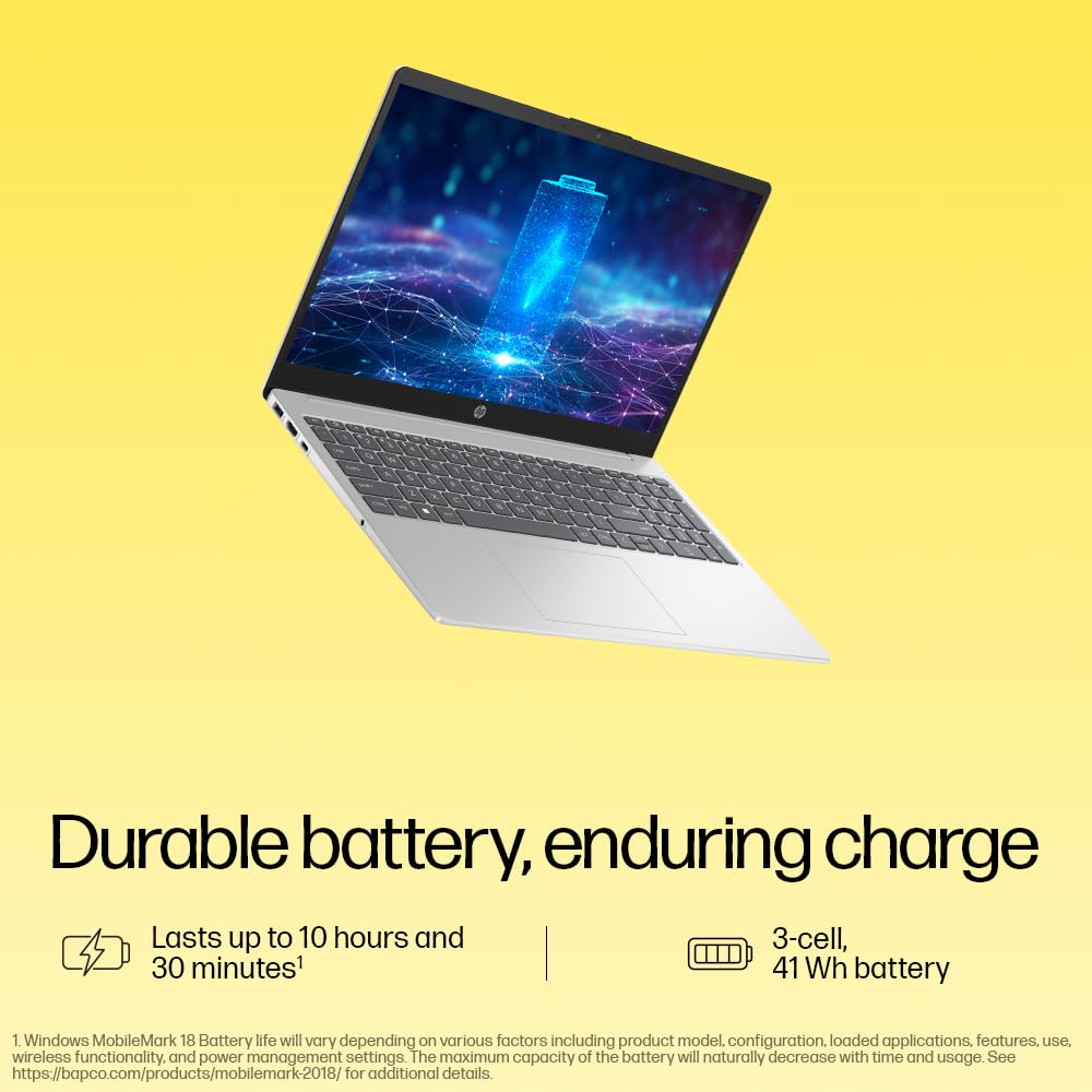 HP 15, AMD Ryzen 3 7320U (8GB LPDDR5, 512GB SSD) FHD, Anti-Glare, Micro-Edge, 15.6"/39.6cm, Win 11, Office 21, Silver, 1.59kg, fc0154AU, AMD Radeon Graphics, 1080p FHD Camera Laptop